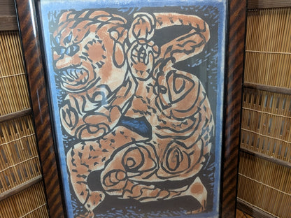 1960s Shikō Munakata Woodblock Print Zen Buddhist Mingei Art Rare Auction Find