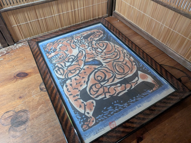 1960s Shikō Munakata Woodblock Print Zen Buddhist Mingei Art Rare Auction Find