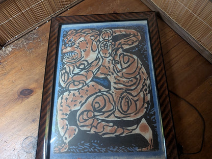 1960s Shikō Munakata Woodblock Print Zen Buddhist Mingei Art Rare Auction Find