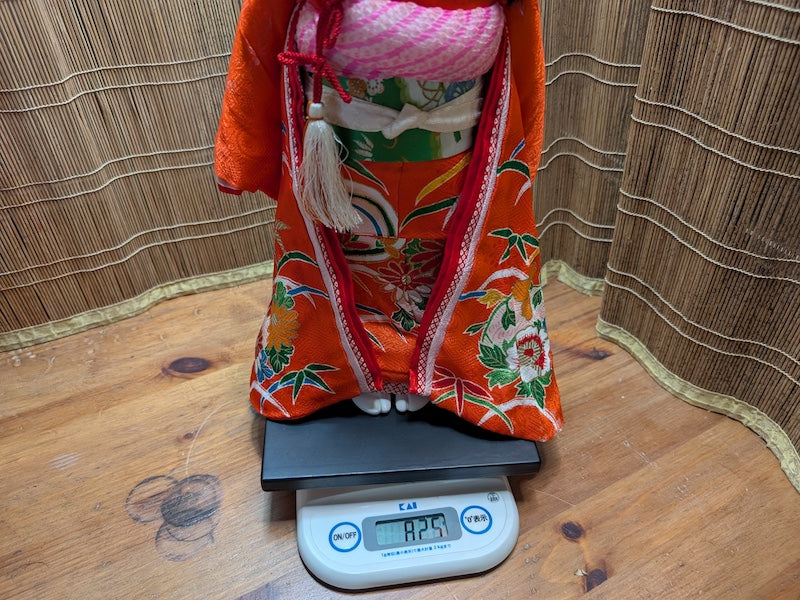 Authentic Japanese Ichimatsu Doll Silk Kimono Porcelain Girl w/Box