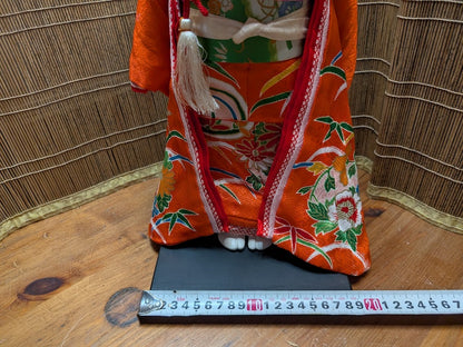 Authentic Japanese Ichimatsu Doll Silk Kimono Porcelain Girl w/Box