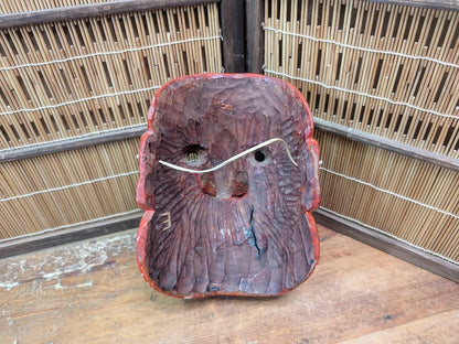 Japanese Hannya Mask Authentic Hand-Carved Wood Noh Theater Art Japan Auction