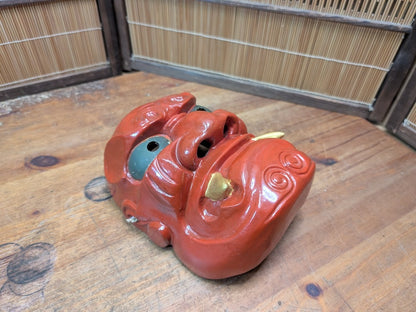 Japanese Hannya Mask Authentic Hand-Carved Wood Noh Theater Art Japan Auction