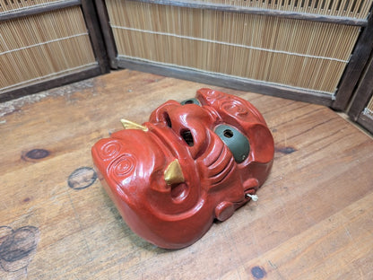Japanese Hannya Mask Authentic Hand-Carved Wood Noh Theater Art Japan Auction