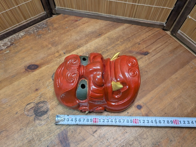 Japanese Hannya Mask Authentic Hand-Carved Wood Noh Theater Art Japan Auction