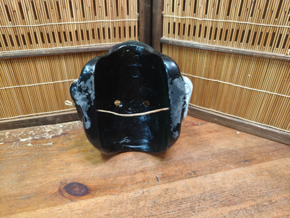 Rare Japanese Karasu Tengu Mask Handmade Pottery Folk Art Showa Era