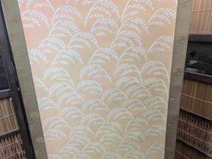 Vintage Japanese Katagami Kakejiku Scroll Washi Stencil Textile Art