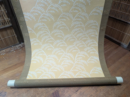 Vintage Japanese Katagami Kakejiku Scroll Washi Stencil Textile Art