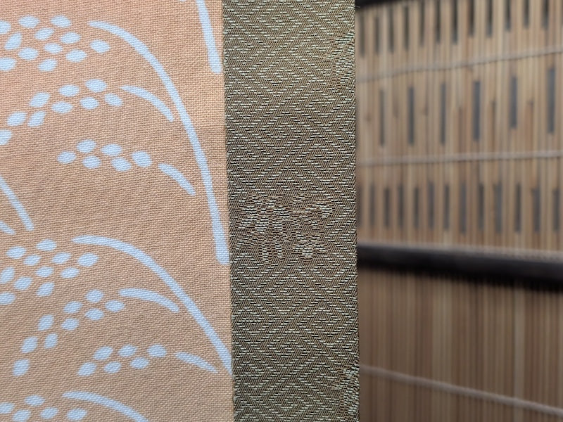 Vintage Japanese Katagami Kakejiku Scroll Washi Stencil Textile Art