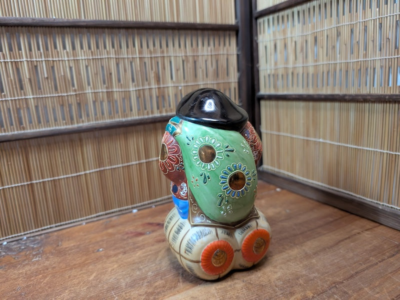 Japanese Kutani Daikokuten Seven Lucky God Figurine Wealth Art