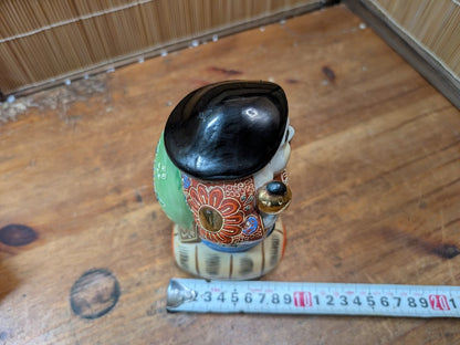 Japanese Kutani Daikokuten Seven Lucky God Figurine Wealth Art