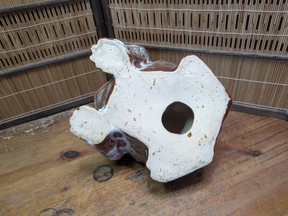 Rare Shigaraki Ware Frog Statue Handmade Japanese Ceramic Kaeru