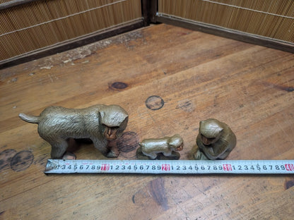 Rare Murata Hiroshi Monkey Sculpture Set Steel Art Japan Handmade