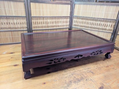 Rare Kokutan Bonsai Display Table Japanese Ebony Kadai Stand Japan