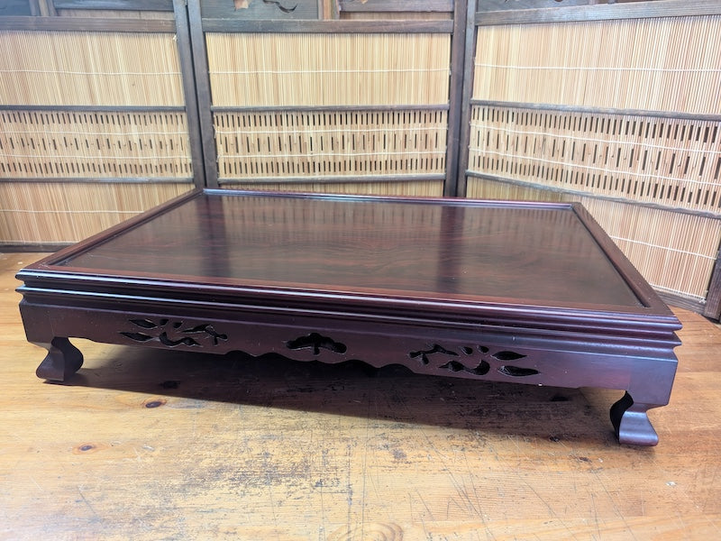 Rare Kokutan Bonsai Display Table Japanese Ebony Kadai Stand Japan