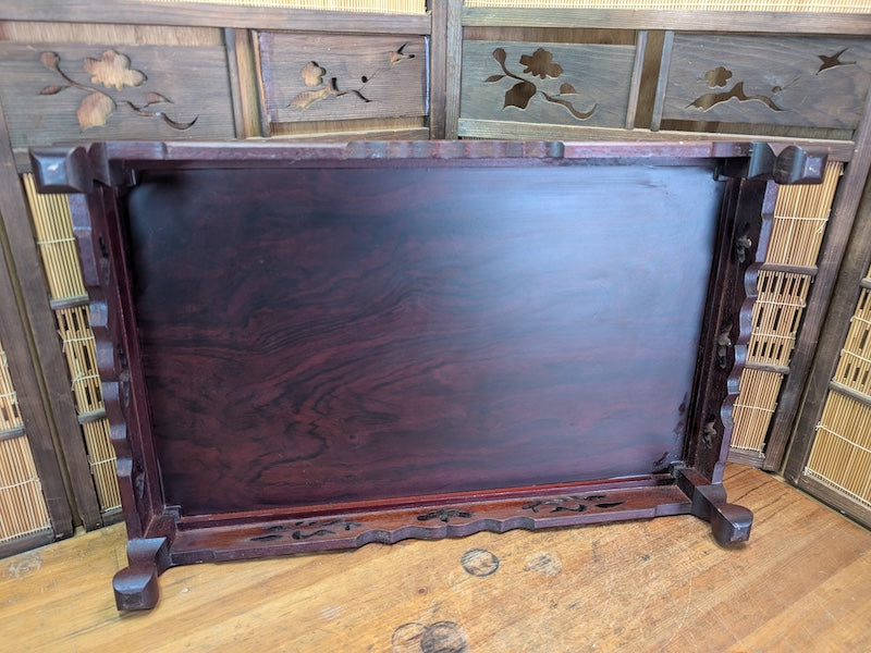 Rare Kokutan Bonsai Display Table Japanese Ebony Kadai Stand Japan