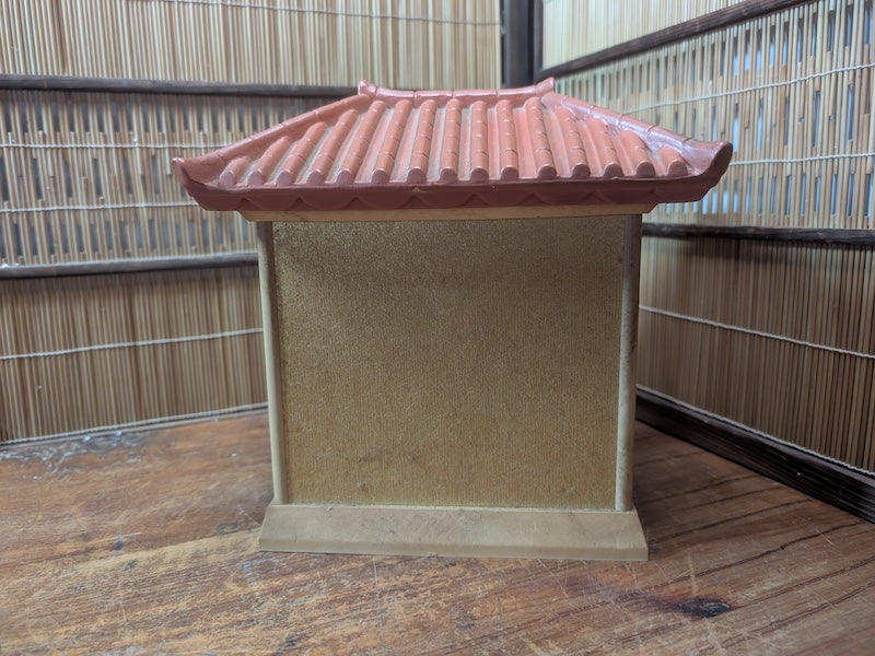 Vintage Okinawa Shisa Guardian Lions 1970s Wooden House Japanese Folk Art