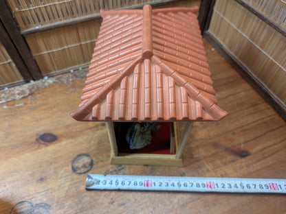 Vintage Okinawa Shisa Guardian Lions 1970s Wooden House Japanese Folk Art