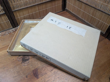 White Camellia Painting Signed Shimizu Seisaku 24K Gold Leaf Frame Auction JP
