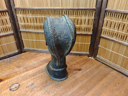 Rare African Bronze Bust Sculpture Vintage Tribal Art Japan Auction