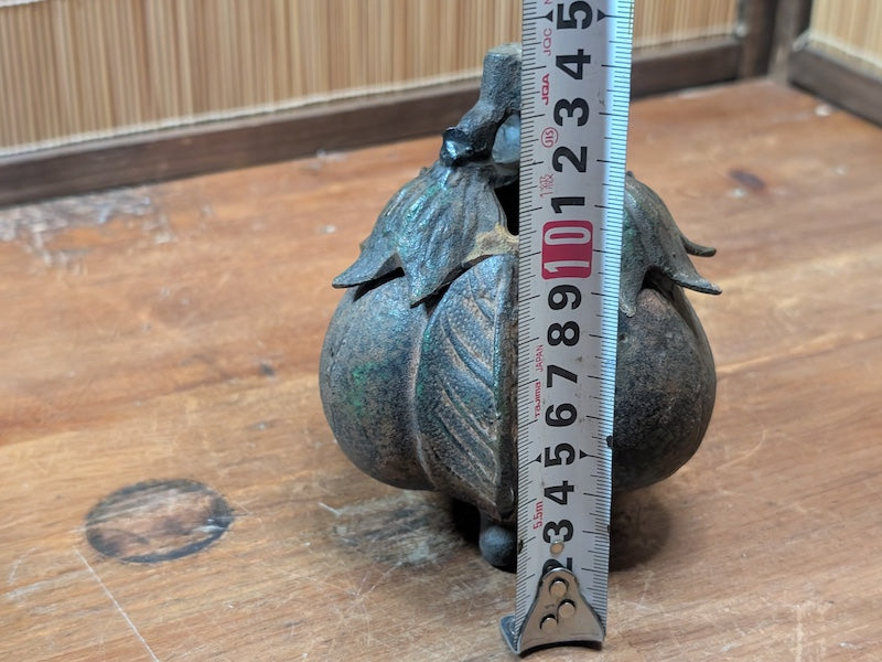 Japanese Eggplant Incense Burner Mixed Steel Koro Antique Decor