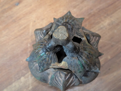 Japanese Eggplant Incense Burner Mixed Steel Koro Antique Decor