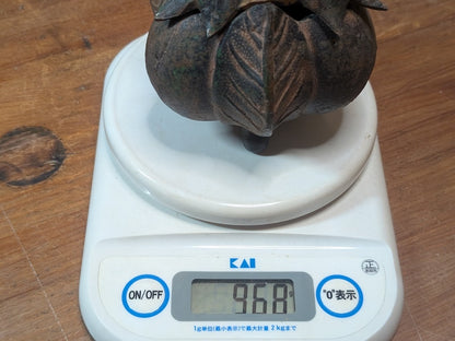 Japanese Eggplant Incense Burner Mixed Steel Koro Antique Decor