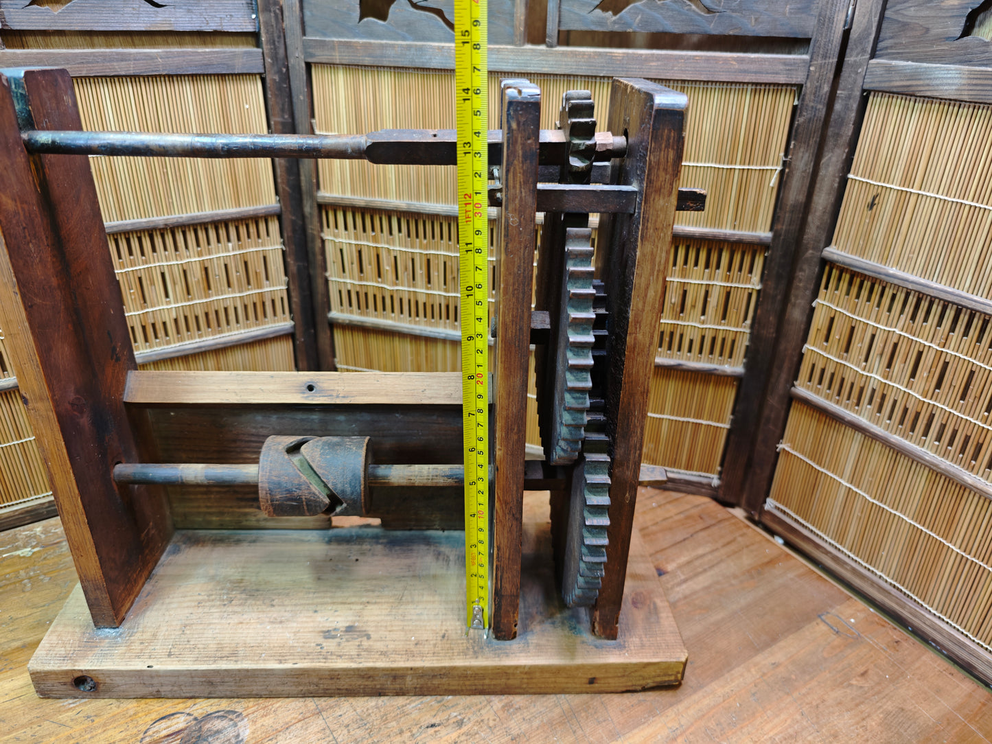 Japanese Antique Zakuri Silk Reeling Machine Converted Bonsai Display