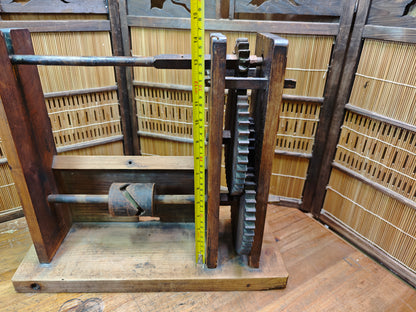 Japanese Antique Zakuri Silk Reeling Machine Converted Bonsai Display