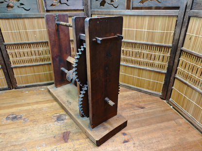 Japanese Antique Zakuri Silk Reeling Machine Converted Bonsai Display
