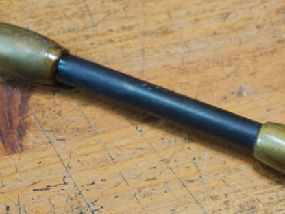 Rare Japanese Antique 1950s Kiseru Pipe Brass Bamboo Hand Engraved
