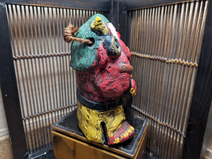 Rare Japanese Antique Demon Bell Oni Devil Evil Eye Protection Decor