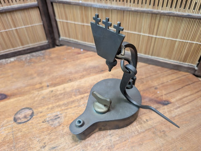 1800s Japanese Bronze Hanging Oil Lamp Meiji Irori Hearth Antique