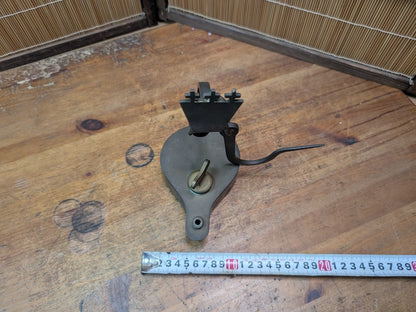 1800s Japanese Bronze Hanging Oil Lamp Meiji Irori Hearth Antique