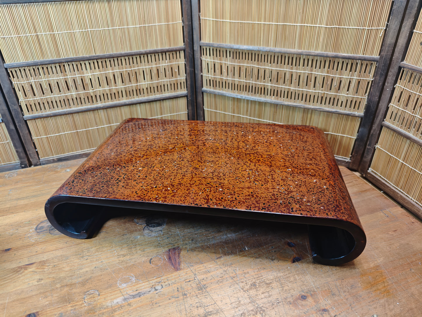 Rare Japanese Raden Lacquer Display Stand Hiradaka Bonsai Kadai Table