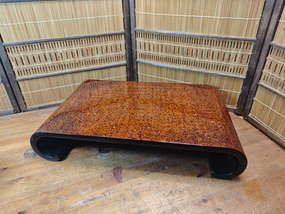 Rare Japanese Raden Lacquer Display Stand Hiradaka Bonsai Kadai Table