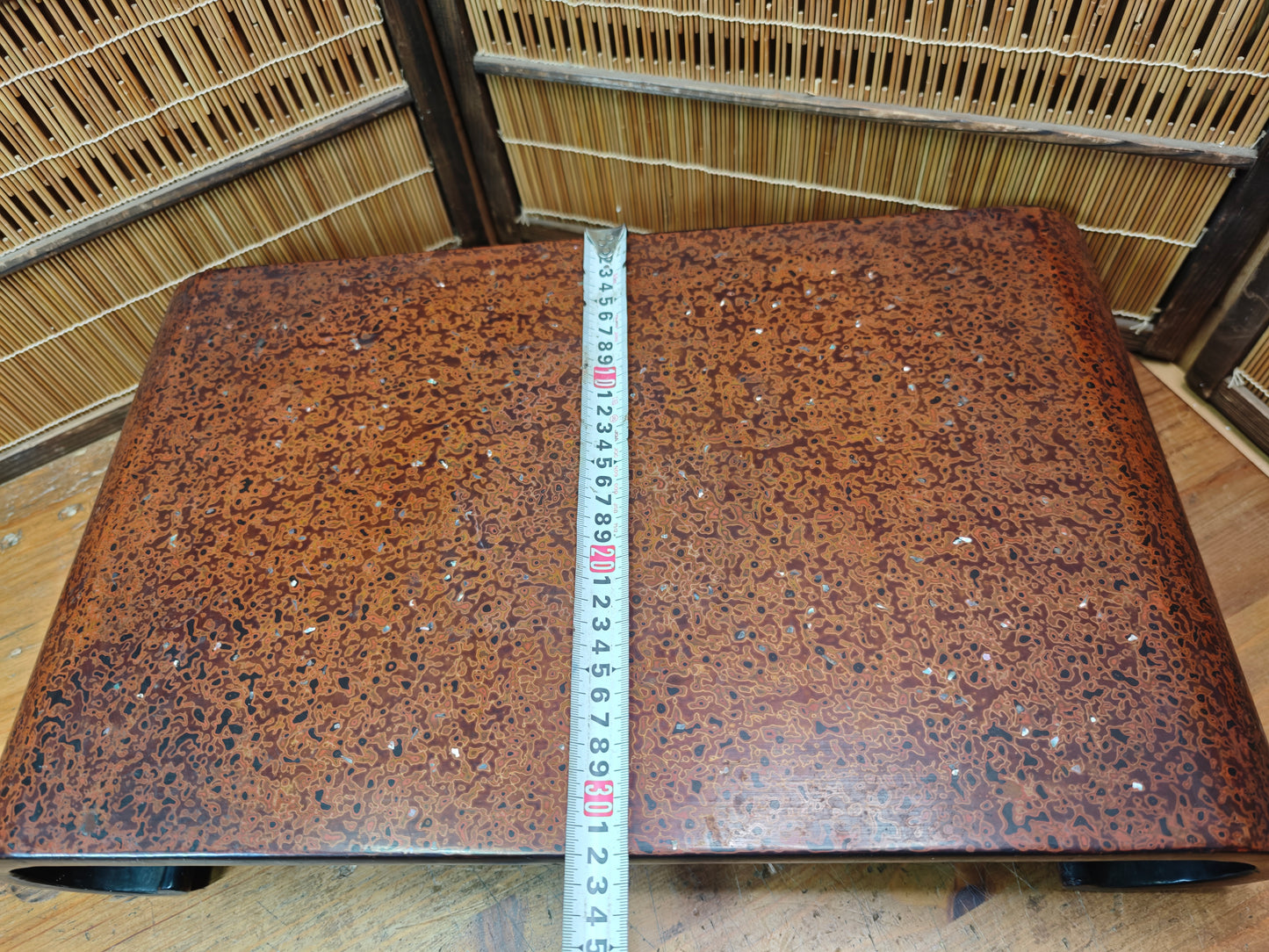 Rare Japanese Raden Lacquer Display Stand Hiradaka Bonsai Kadai Table