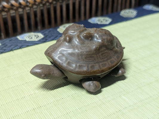 Japanese Vintage 1960s Bizen Pottery Turtle | Auction Find | Handmade Japan