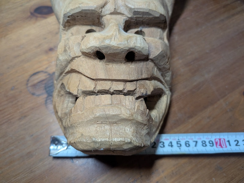 Japanese Hannya Mask Wood Handmade 2017 | Noh Demon Wall Decor