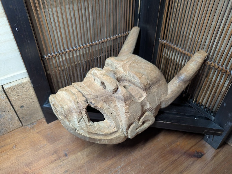 Japanese Hannya Mask Wood Handmade 2017 | Noh Demon Wall Decor