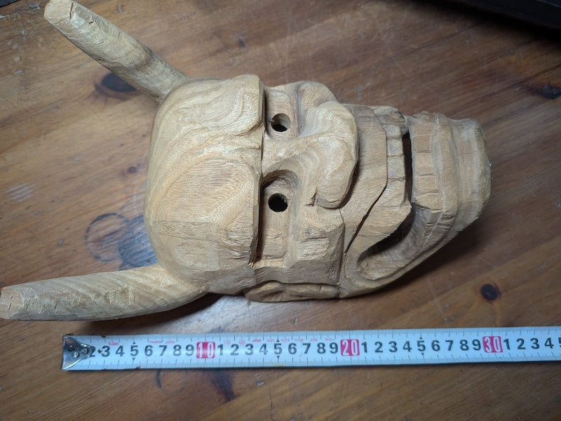 Japanese Hannya Mask Wood Handmade 2017 | Noh Demon Wall Decor