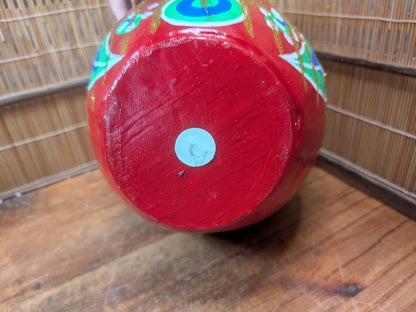 Large Vintage Japanese Daruma Doll Handmade Folk Art Zen Figurine Rare