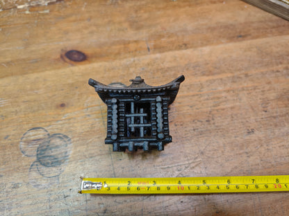 Rare Meiji Nambu Cast Iron Furin Lantern Wind Bell Hanging Toro Japan