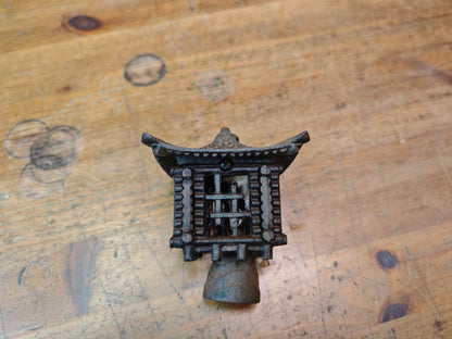 Rare Meiji Nambu Cast Iron Furin Lantern Wind Bell Hanging Toro Japan