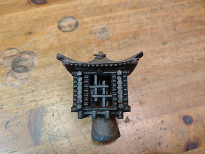 Rare Meiji Nambu Cast Iron Furin Lantern Wind Bell Hanging Toro Japan