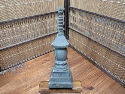 Rare Kasuga Stone Lantern Japanese Granite Garden Decor Signed