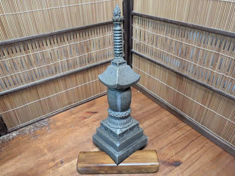 Rare Kasuga Stone Lantern Japanese Granite Garden Decor Signed