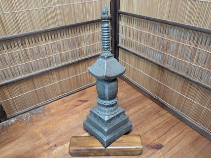 Rare Kasuga Stone Lantern Japanese Granite Garden Decor Signed