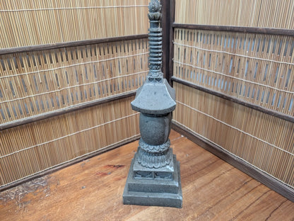 Rare Kasuga Stone Lantern Japanese Granite Garden Decor Signed