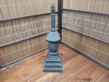 Rare Kasuga Stone Lantern Japanese Granite Garden Decor Signed